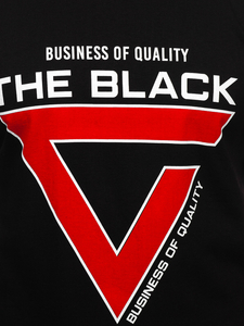 Maiou negru tank top cu imprimeu Bolf 14816