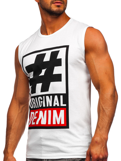 Maiou alb cu imprimeu Bolf 19802