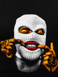 Maiou negru cu imprimeu Bolf 14811