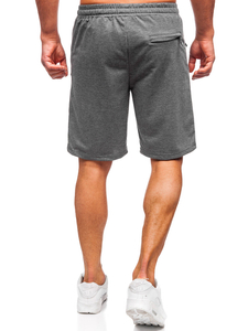Pantaloni scurți de trening pentru bărbați din grafit Bolf 8K1551