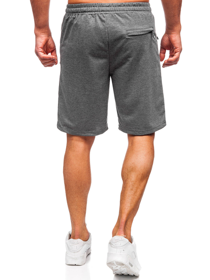 Pantaloni scurți de trening pentru bărbați din grafit Bolf 8K1551