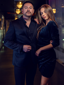 Rochie din catifea neagră dame Bolf Bellisima