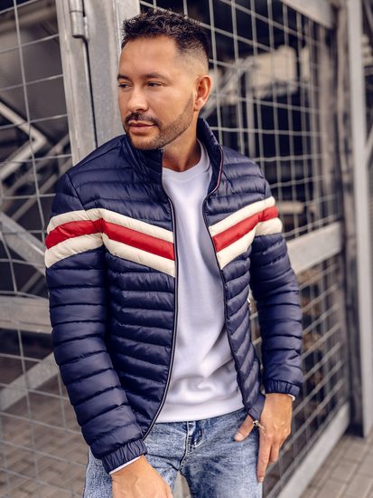 Geacă sport matlasată bleumarin Bolf 6574A