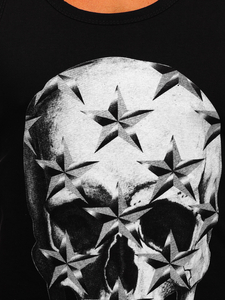 Maiou negru tank top cu imprimeu Bolf 14831