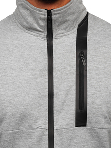 Bluză gri cu fermoar Bolf B226