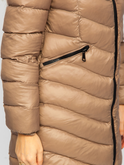 Palton-geacă de iarnă cu blană naturală dame Bolf M688