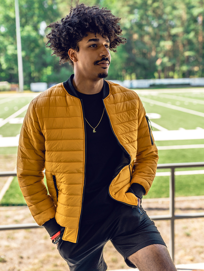 Geacă matlasată bomber camel Bolf MY-02