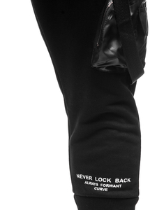 Pantaloni joggers cargo negri Bolf 6583