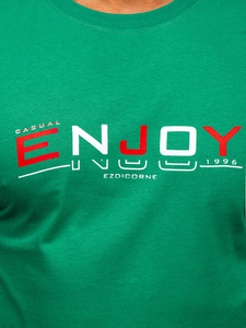 Tricou din bumbac verde Bolf 14739