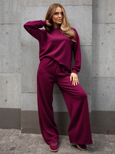 Trening cu fermoar două piese pentru femei Unt Burgundie Bolf 821111