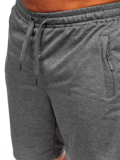 Pantaloni scurți de trening pentru bărbați din grafit Bolf 8K1551