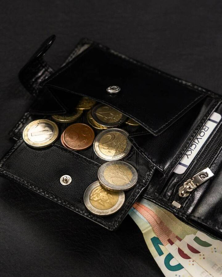 Portofel de piele negru Bolf 24138