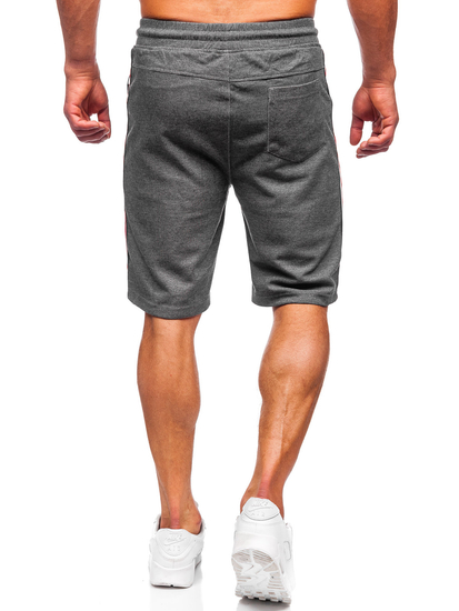 Pantaloni scurți de training gri-alb Bolf Q3884