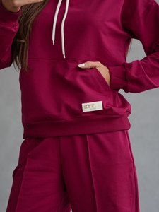 Set trening din două piese pentru femei vișiniu Bolf 82162