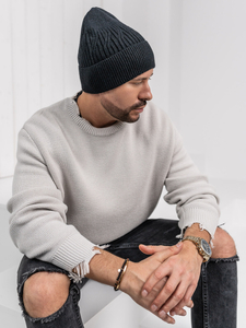 Pălărie neagră de iarnă pentru bărbați Bolf 387070