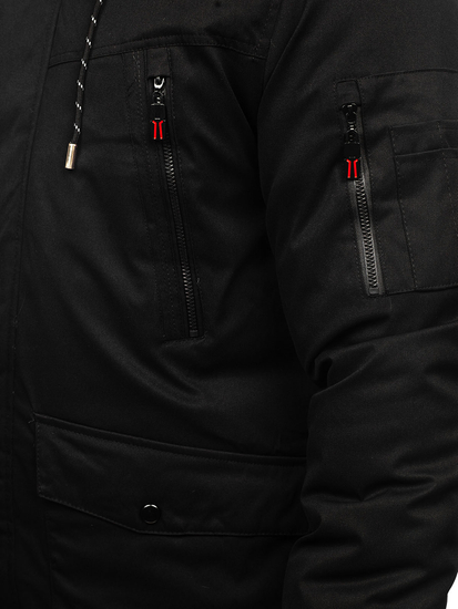 Geacă de iarnă parka neagră Bolf 5M3123