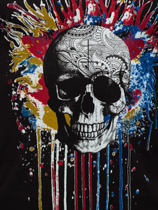 Maiou negru cu imprimeu Bolf 14839