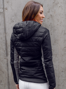 Hanorac/Jachetă sport tranzițională neagră pentru femei Bolf KSW4006A