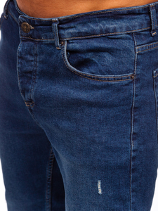 Pantaloni de blugi slim pentru bărbați, albastru marin Bolf 6561