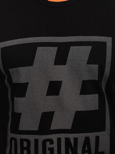 Maiou negru-grafit cu imprimeu Bolf 19802