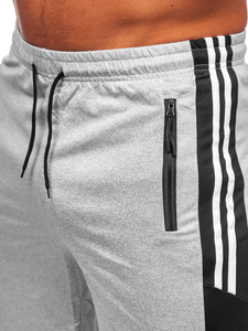 Pantaloni scurți gri de trening pentru bărbați Bolf 68006