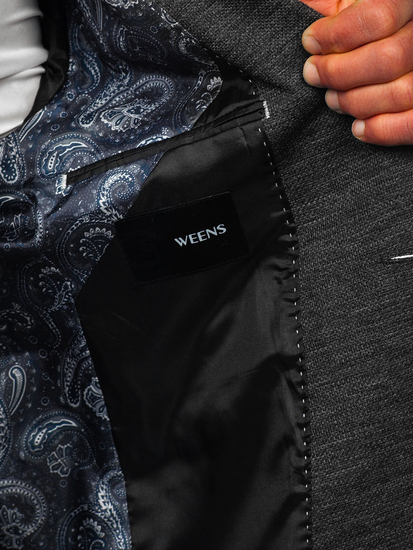 Sacou gri-antracit casual Bolf 016