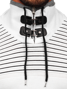 Pulover alb bărbați Bolf 1038