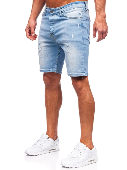 Pantaloni scurți din denim albastru Bolf 0468