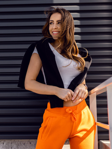 Pantaloni de trening dame portocaliu Bolf CK-01