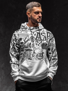 Hanorac cu imprimeu alb Bolf 8B995A1