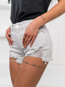 Pantaloni scurți din denim gri pentru femei Bolf A63A