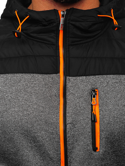 Geacă de primăvară neagră matlasată Bolf 8M902