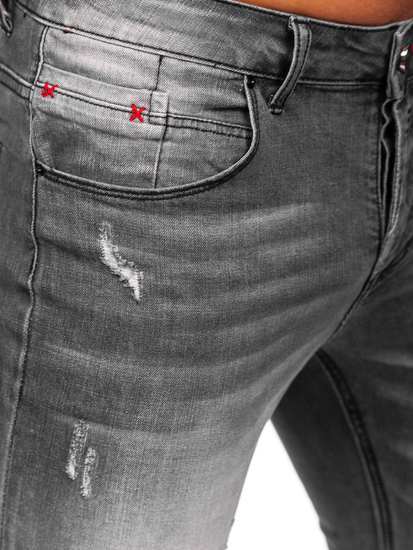 Blugi pentru bărbați Bolf MP0054N, negri, slim fit