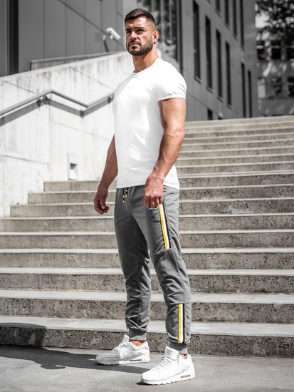 Pantaloni de trening joggers gri-antracit Bolf K10336A