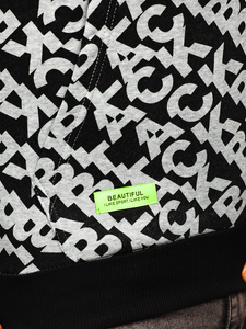 Hanorac negru-gri cu imprimeu Bolf HW2320