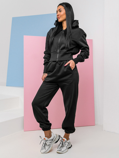 Compleu de training negru oversize dame Bolf 8C79