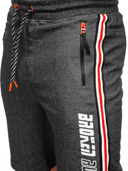 Pantaloni scurți de training portocaliu-negru Bolf Q3884
