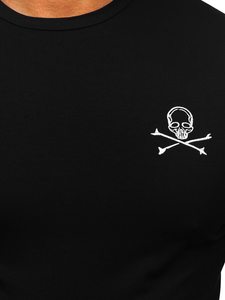 Tricou negru cu imprimeu Bolf MT3049