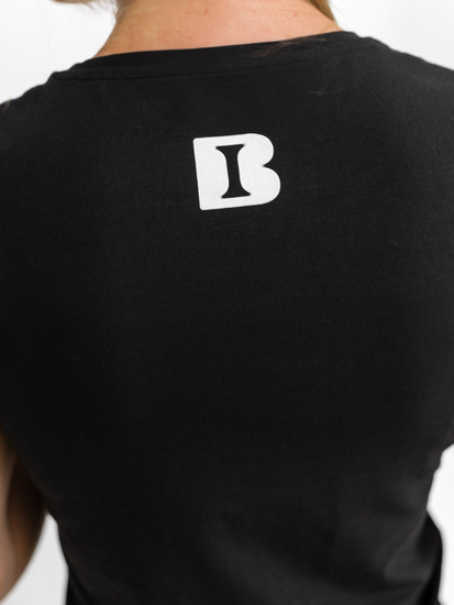 Tricou negru de dama din colectia Igor Brudny cu imprimeu 01