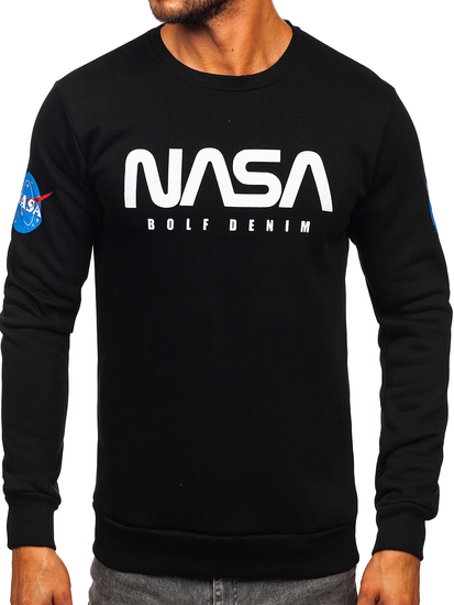 Bluză neagră cu imprimeu BOLF 146955