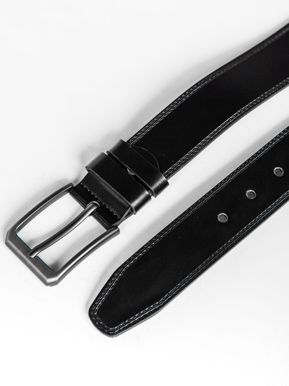 Cureaua neagra din piele pentru barbati Bolf 831-1