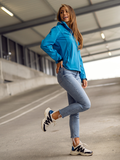 Jachetă softshell de tranziție pentru femei, albastră Bolf AB056