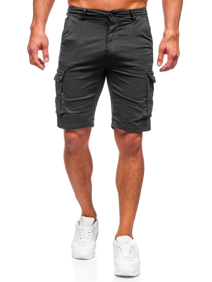 Pantaloni scurți de training cargo negri Bolf XX160086