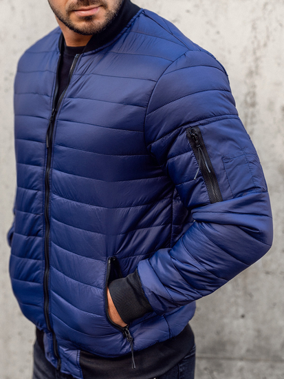 Geacă matlasată bomber bleumarin Bolf MY-02