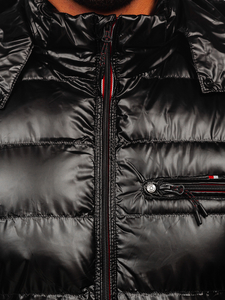 Geacă neagră matlasată sport Bolf 2147