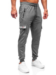 Pantaloni joggers cargo gri-antracit Bolf JX5063