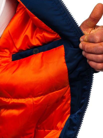 Geacă de iarnă bleumarin Bolf 2120