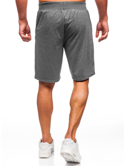 Pantaloni scurți de trening pentru bărbați din grafit Bolf 8K1502