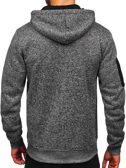 Hanorac-sacou bărbătesc antracit cu glugă Bolf TC1211