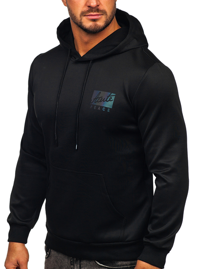 Hanorac cu imprimeu negru Bolf HY971